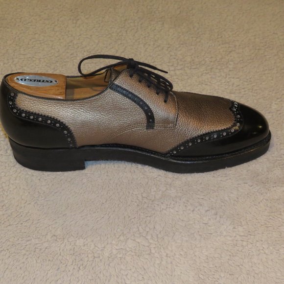 Corthay Horacio Bronze Black Patent Spectator Wingtips Dress Shoes 7D NWOB $2290 main image 4